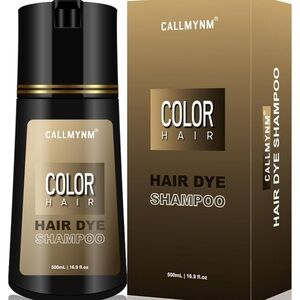 Hair Dye Shampoo for Gray Hair, 3 In 1 Natural  Hair Dye, 16.9 oz Dark Brown)